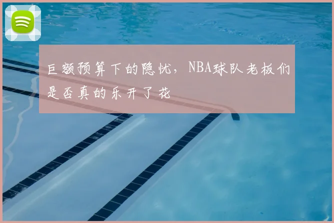 巨额预算下的隐忧，NBA球队老板们是否真的乐开了花